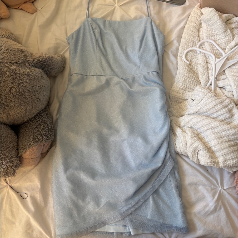 Princess Polly Light Blue Mini Dress